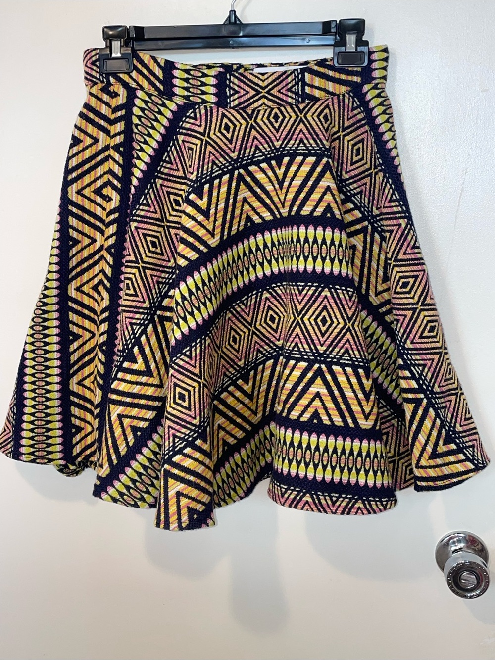 Nwot Allison collection Anthropolgie skater skirt wool blend circle aztec sz M